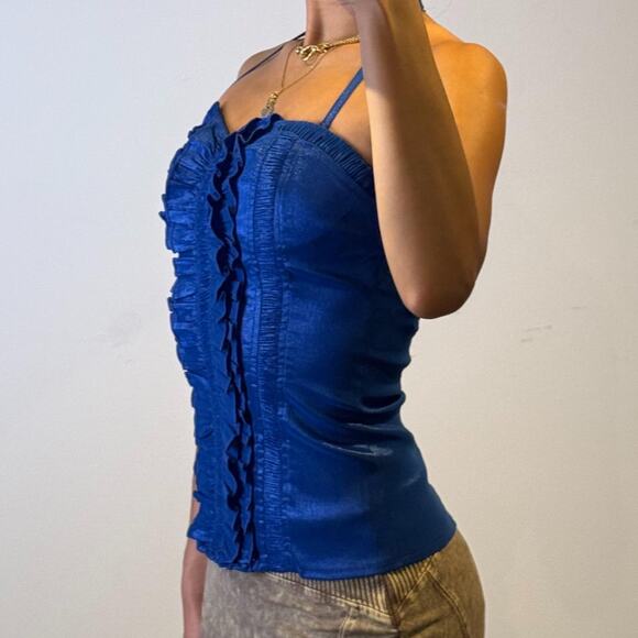 Blue Ruffled Corset - Picture 2 of 5